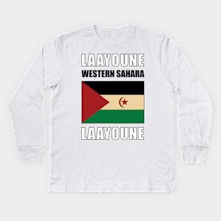 Flag of Western Sahara Kids Long Sleeve T-Shirt